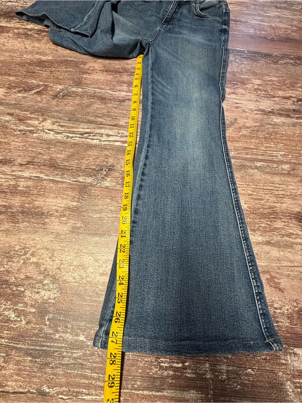 Judy Blue Flare Wide Leg Jeans Medium Blue Wash Denim Pants Size 9 Waist 29 - Picture 8 of 8